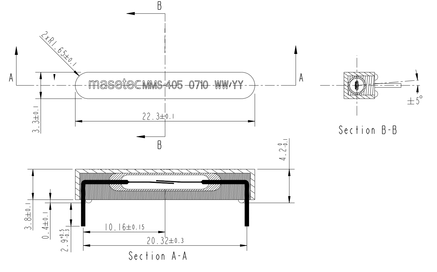 Reedsensor THT MMS-405