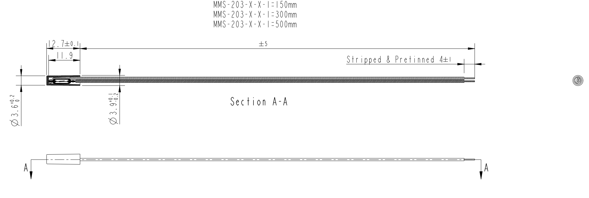 Reedsensor Tubular MMS-203