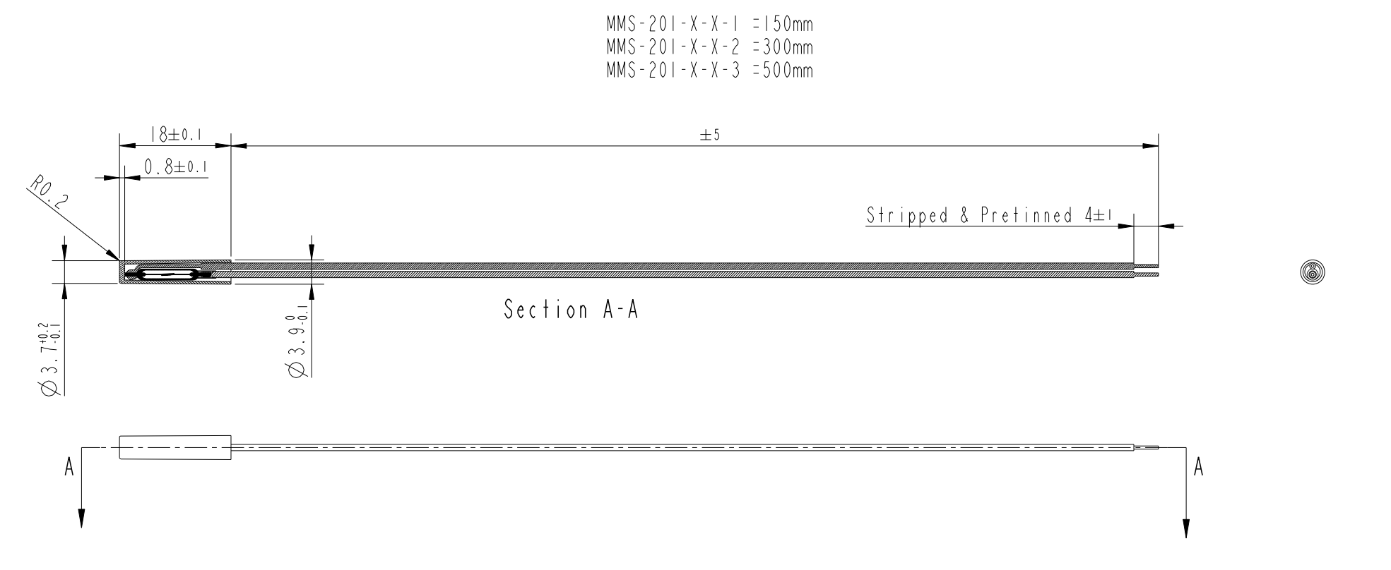 Reedsensor Tubular MMS-201