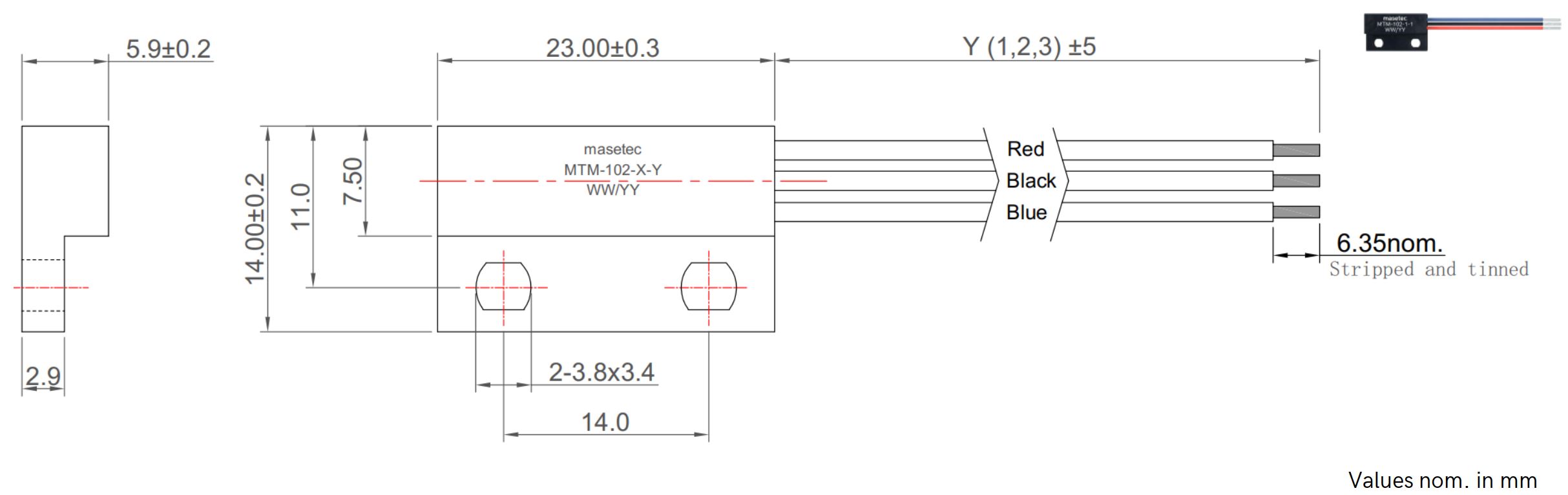 TMR Sensor Omnipolar Switch MTM-102-2