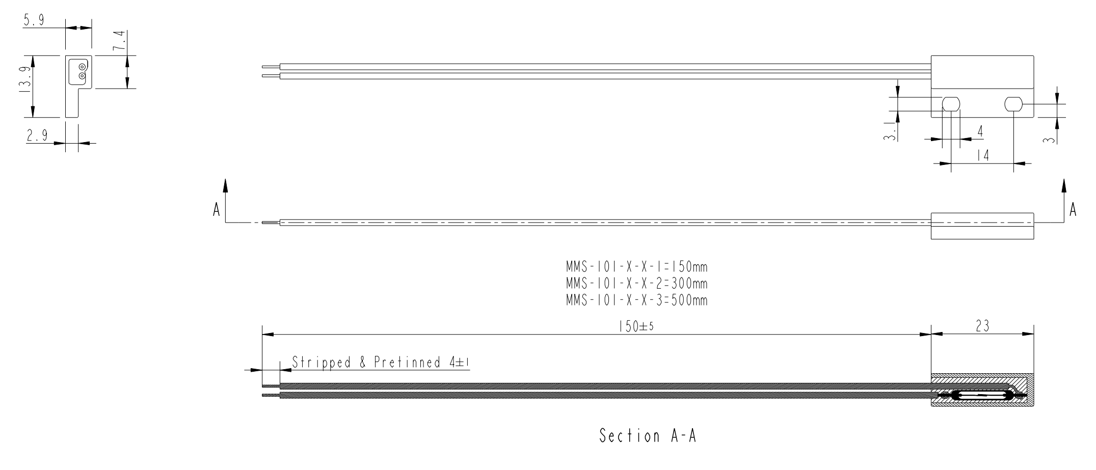 Reedsensor Flange MMS-101