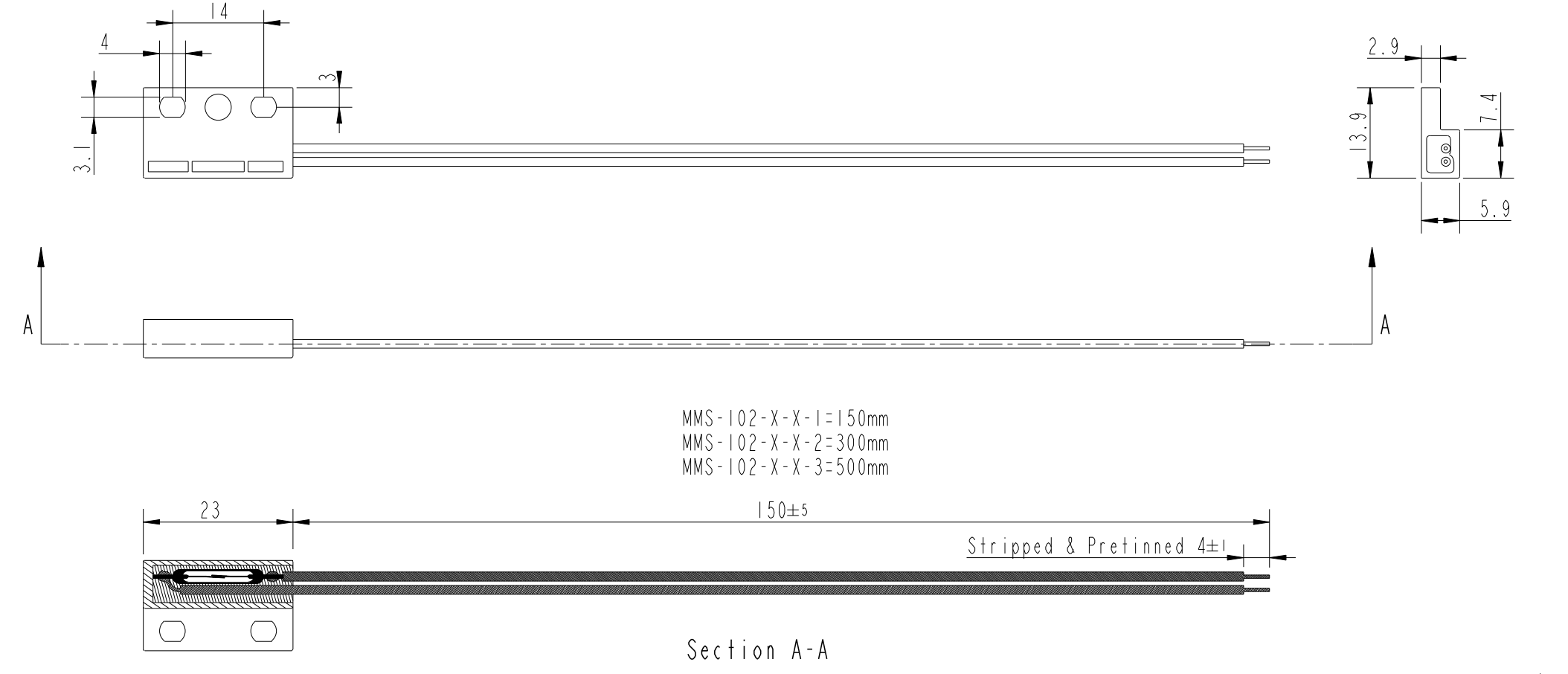 Reedsensor Flange MMS-102