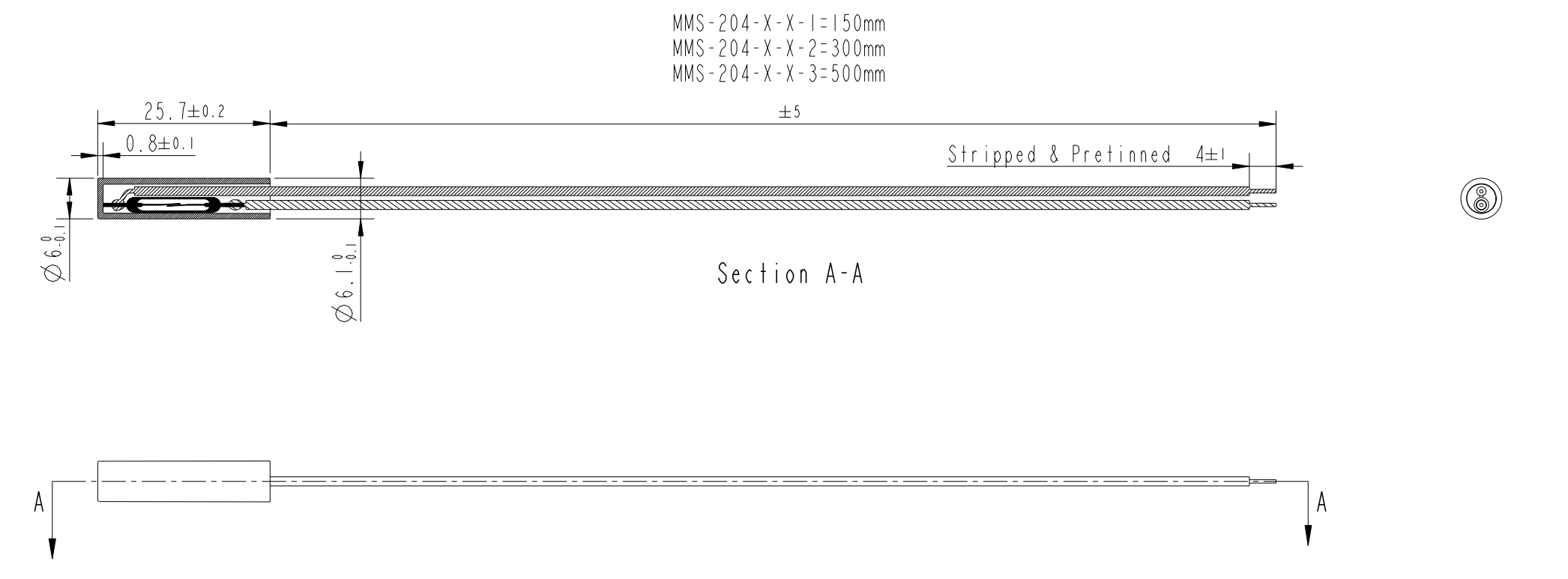 Reedsensor Tubular MMS-204