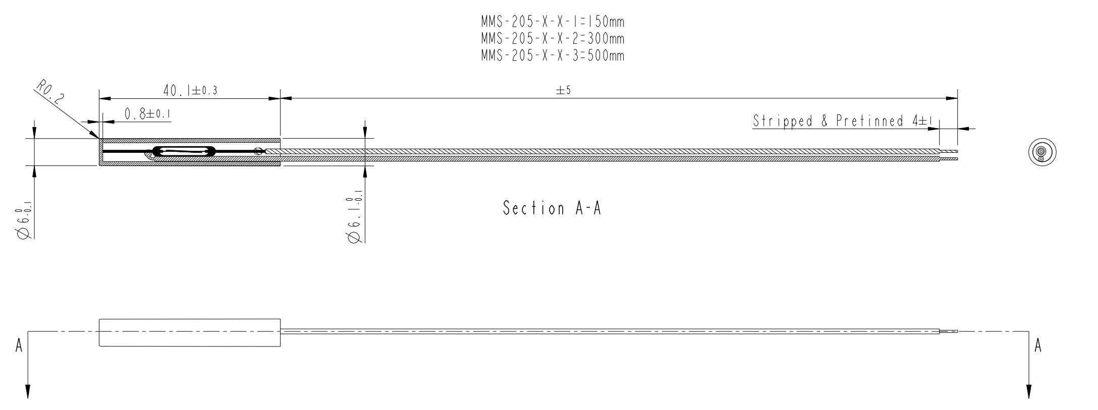 Reedsensor Tubular MMS-205