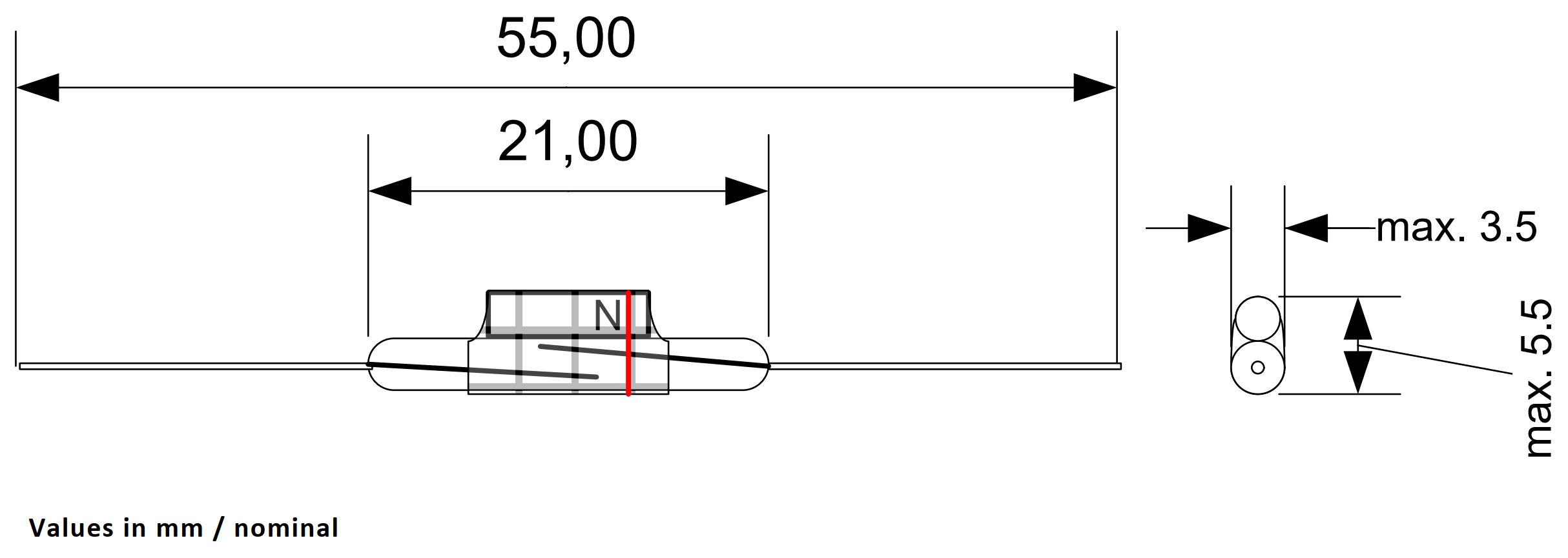 Reedschalter Bistabil Form-A MRS-0121AE