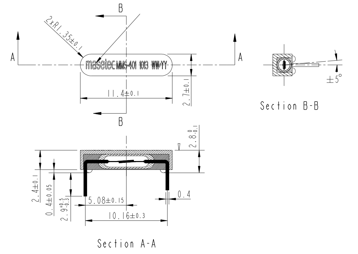 Reedsensor THT MMS-401