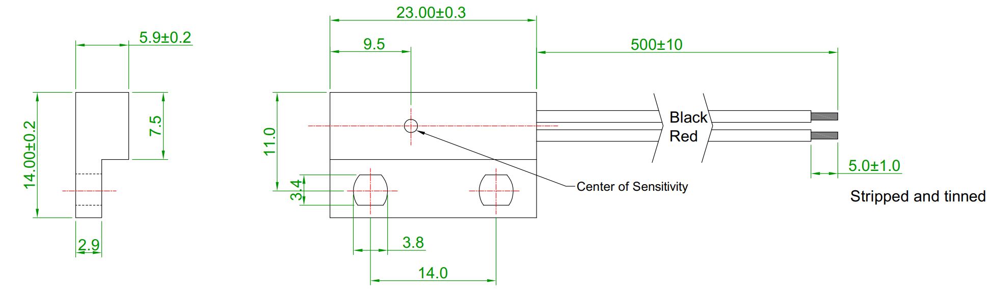 Hallsensor Unipolar Switch MHS-102 (2-Wire)