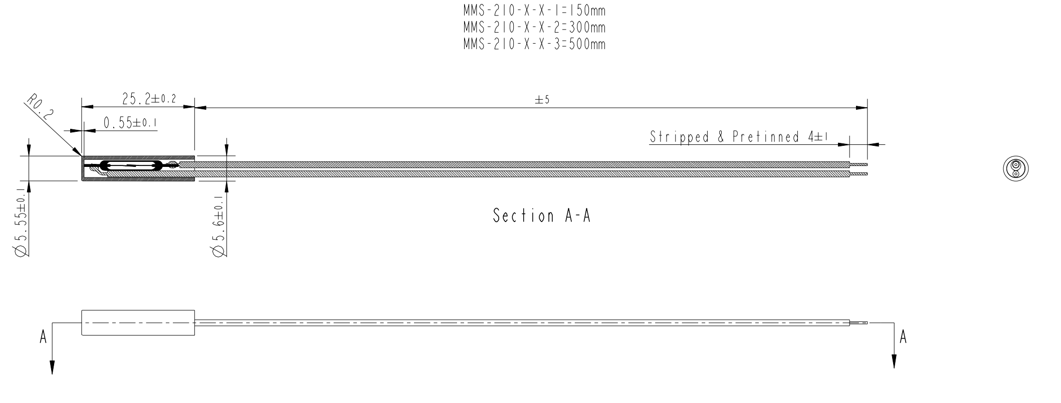 Reedsensor Tubular MMS-210